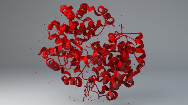 haemoglobin molecule structure Modello 3D .c4d .max .obj .3ds .fbx .stl .blend 