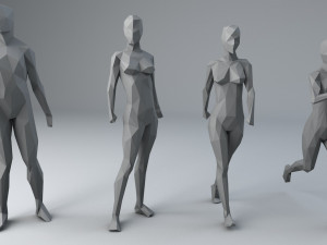 25 lowpoly human characters bundle low-poly Modèle 3D