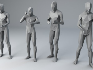 25 lowpoly human characters bundle low-poly Modèle 3D
