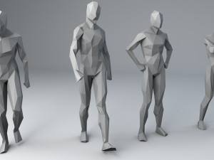 25 lowpoly human characters bundle low-poly Modèle 3D