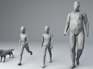 25 lowpoly human characters bundle low-poly Modèle 3D
