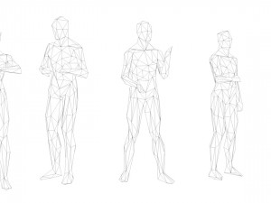 25 lowpoly human characters bundle low-poly Modèle 3D