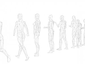 25 lowpoly human characters bundle low-poly Modèle 3D
