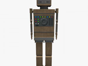 shikaku the hipster robot next gen pbr game and render ready low-poly 3D Model