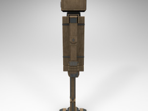 shikaku the hipster robot next gen pbr game and render ready low-poly Model 3D