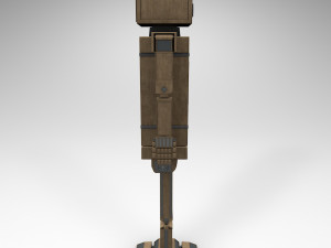 shikaku the hipster robot next gen pbr game and render ready low-poly Model 3D