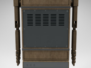 shikaku the hipster robot next gen pbr game and render ready low-poly Model 3D