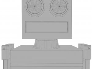 shikaku the hipster robot next gen pbr game and render ready low-poly Model 3D