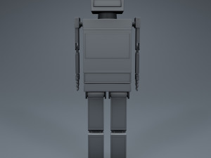 shikaku the hipster robot next gen pbr game and render ready low-poly Model 3D
