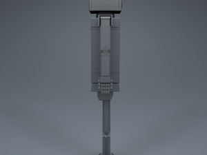shikaku the hipster robot next gen pbr game and render ready low-poly Model 3D