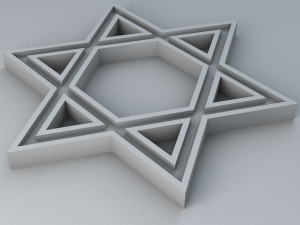 david star engraved design Modelo 3D