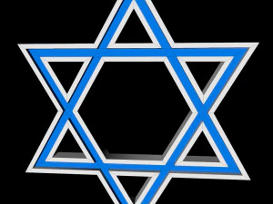 Grawerowany projekt gwiazdy Dawida Model 3D