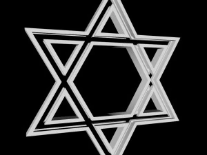 Grawerowany projekt gwiazdy Dawida Model 3D