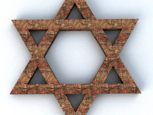 stone david star simple design 3D मॉडल
