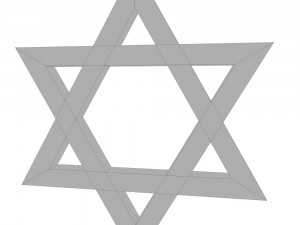 stone david star simple design Model 3D