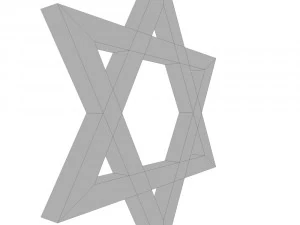 stone david star simple design 3D Model