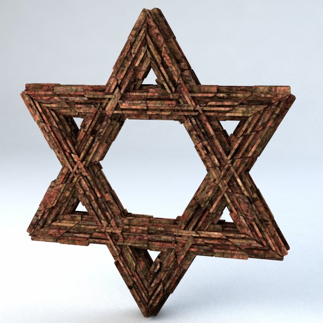 david star unique stone design 3D 模型 .c4d .max .obj .3ds .fbx .stl .blend 