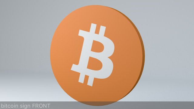 bitcoin crypto currency 3d logo Model 3D .c4d .max .obj .3ds .fbx .stl .blend 