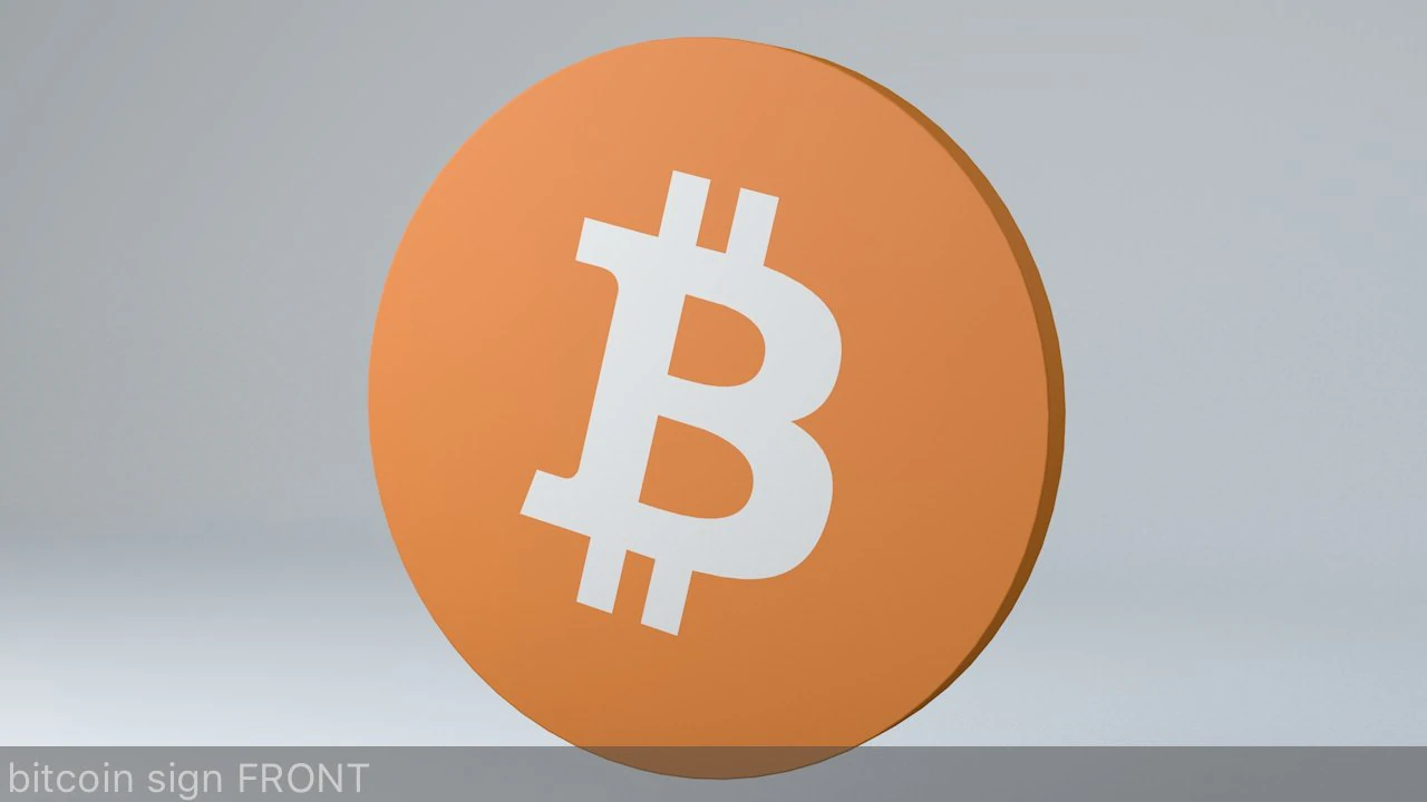 bitcoin crypto currency 3d logo 3D Model .c4d .max .obj .3ds .fbx .stl .blend 