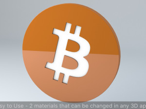 bitcoin crypto currency 3d logo Model 3D