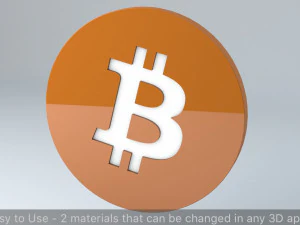 bitcoin crypto currency 3d logo 3D Model