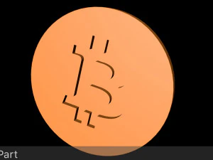 bitcoin crypto currency 3d logo 3D Model