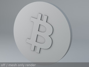 bitcoin crypto currency 3d logo Model 3D