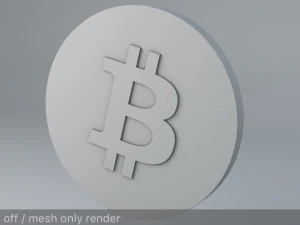 bitcoin crypto currency 3d logo 3D Model