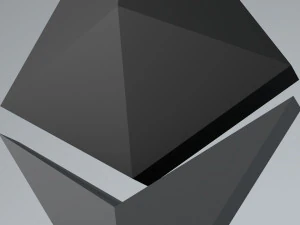 ethereum crypto currency 3d logo low-poly 3D Model