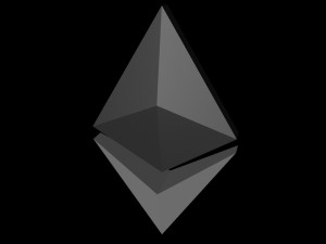 ethereum crypto currency 3d logo low-poly Modelo 3D