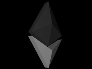 ethereum crypto currency 3d logo low-poly 3D Model