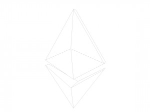 ethereum crypto currency 3d logo low-poly Modelo 3D