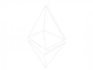 ethereum crypto currency 3d logo low-poly 3D Model