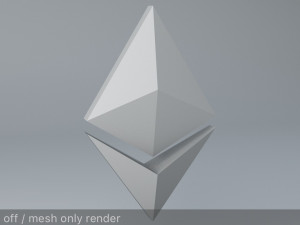 ethereum crypto currency 3d logo low-poly Modelo 3D