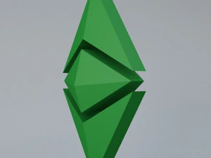 ethereum classic crypto currency 3d logo low-poly 3D Model