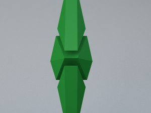 ethereum classic crypto currency 3d logo low-poly 3D 모델