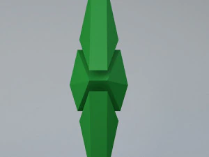 ethereum classic crypto currency 3d logo low-poly 3D Model