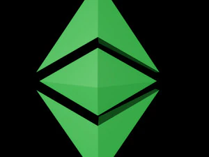 ethereum classic crypto currency 3d logo low-poly 3D Model
