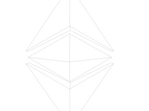 ethereum classic crypto currency 3d logo low-poly 3D 모델