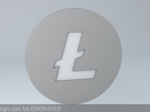 litecoin crypto currency 3d logo Modelo 3D