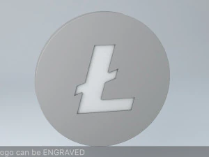 litecoin crypto currency 3d logo 3D Model
