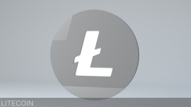 litecoin crypto currency 3d logo Modelo 3D .c4d .max .obj .3ds .fbx .stl .blend 