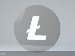 litecoin crypto currency 3d logo 3D Model