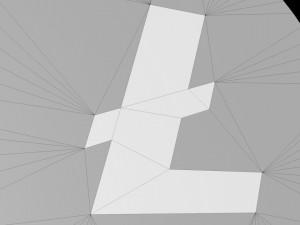 litecoin crypto currency 3d logo Modelo 3D
