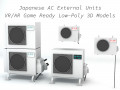 Japanese Air Conditioner External Units Low Poly Low-poly 3D-Modell