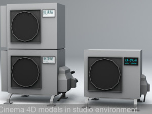 japanese air conditioner external units low poly low-poly 3D 모델