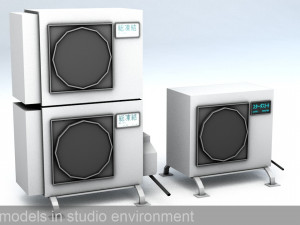 japanese air conditioner external units low poly low-poly 3D 모델