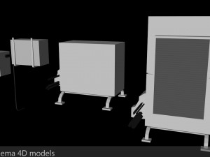 japanese air conditioner external units low poly low-poly 3D 모델