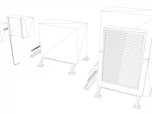 japanese air conditioner external units low poly low-poly 3D 모델