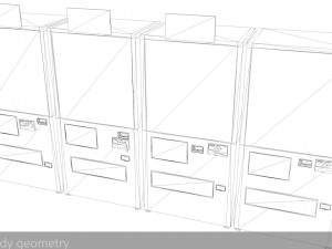 japanese vending machines low poly low-poly 3D Model